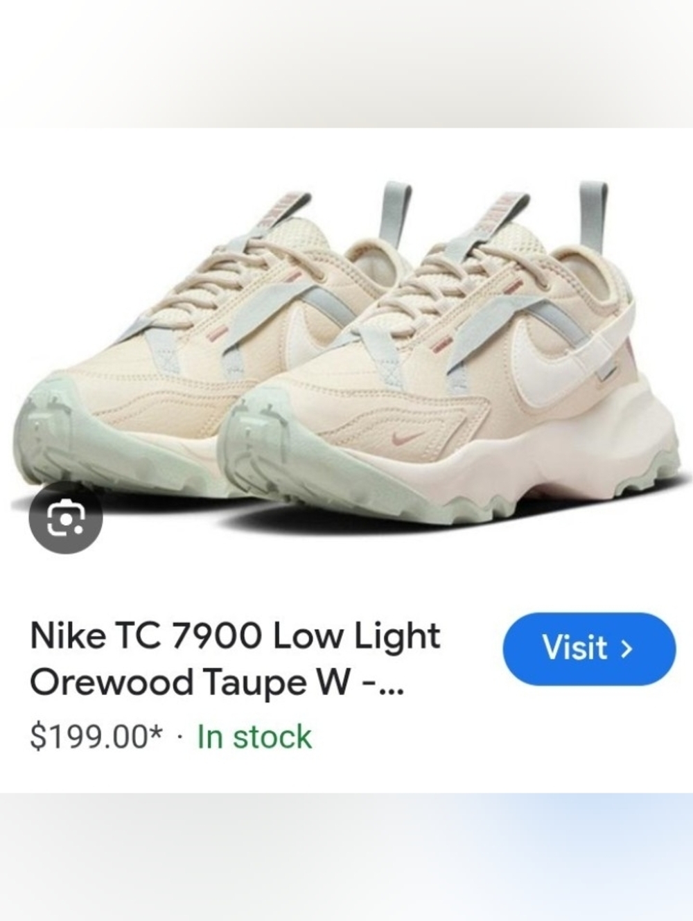 Nike T C 7000 Light Tan and Gray Athletic Sneakers